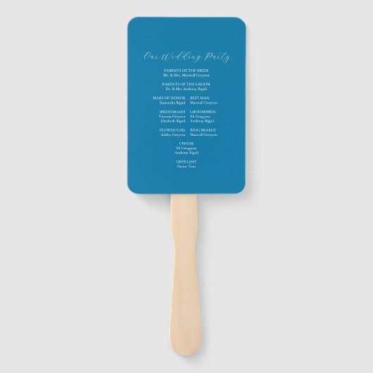 Waterverf Trouwprogramma's Amalfi Tegel Handwaaier (Achterkant)