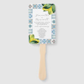 Waterverf Trouwprogramma's Amalfi Tegel Handwaaier (Voorkant)