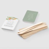 Waterverf Trouwprogramma's Wildflower Thema Handwaaier (Niet-gemonteerd)