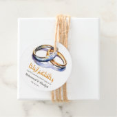 Waterverf trouwring islamitisch citaat Nikah Bedankjes Labels (In situ)