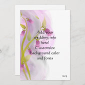 Waterverf trouwsets - Roze bloemen (Voorkant / Achterkant)