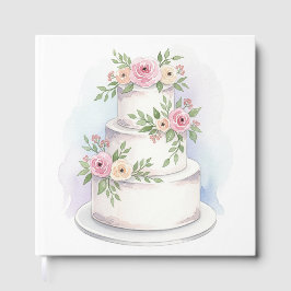 Waterverf Trouwtaart Trouwdag Gastboek Gastenboek