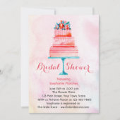 Waterverf Trouwtaart Vrijgezellenfeest Kaart (Voorkant)