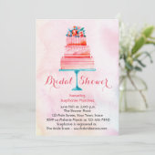 Waterverf Trouwtaart Vrijgezellenfeest Kaart (Staand voorkant)