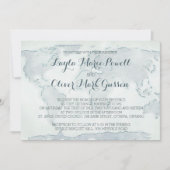 Waterverf trouwuitnodiging kaart (Voorkant)