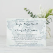 Waterverf trouwuitnodiging kaart (Staand voorkant)