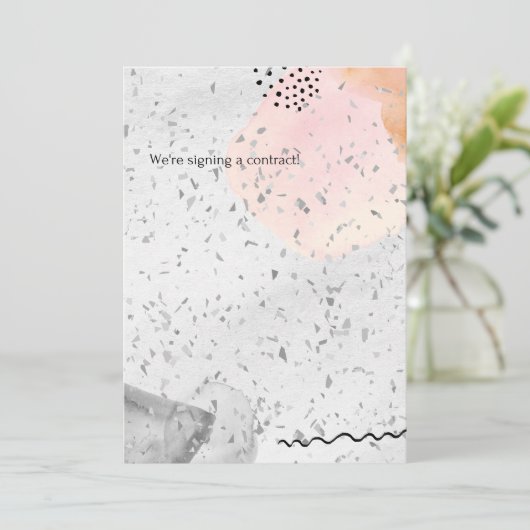 waterverf trouwuitnodiging kaart (Staand voorkant)