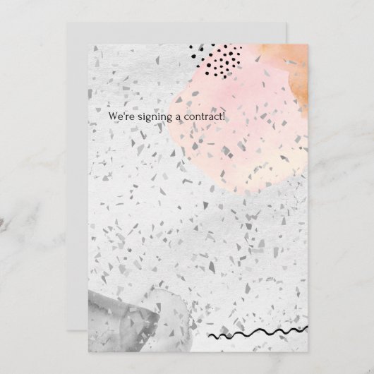 waterverf trouwuitnodiging kaart (Voorkant / Achterkant)