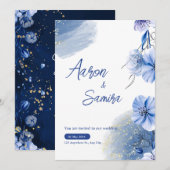 waterverf trouwuitnodiging kaart (Voorkant / Achterkant)