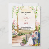 waterverf trouwuitnodiging kaart (Voorkant)