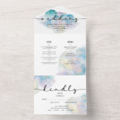 Waterverf trouwuitnodiging/rsvp/menu. all in one uitnodiging (Binnen)