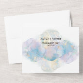 Waterverf trouwuitnodiging/rsvp/menu. all in one uitnodiging (Achterkant)