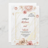 waterverf trouwuitnodigingen kaart (Voorkant / Achterkant)