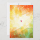 Waterverf trouwuitnodigingen unieke moderne kunst kaart (Achterkant)