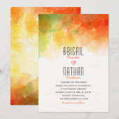 Waterverf trouwuitnodigingen unieke moderne kunst kaart (Voorkant / Achterkant)