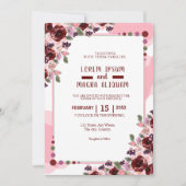 Waterverf trouwuitnodigkaart Luxe Sjabloon Kaart (Voorkant)