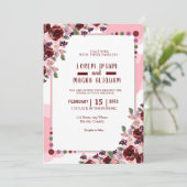 Waterverf trouwuitnodigkaart Luxe Sjabloon Kaart (Staand voorkant)