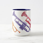 Waterverf Trumpets Tweekleurige Koffiemok (Center)