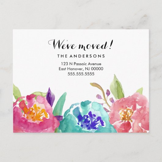 Waterverf tuin aankondigingskaart (Voorkant)