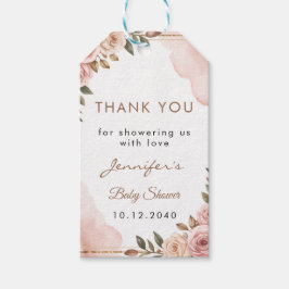Waterverf  Tuin Bloemen Baby shower Gift Cadeaulabel