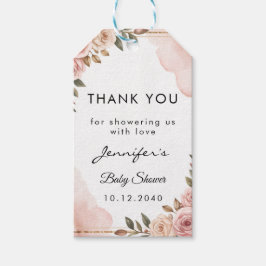 Waterverf  Tuin Bloemen Baby shower Gift Cadeaulabel