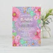 Waterverf Tuin Bloemen Botanisch Vrijgezellenfeest Kaart (Staand voorkant)