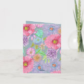 Waterverf Tuin Bloemen Botanische Moederdag Kaart (Achterkant)