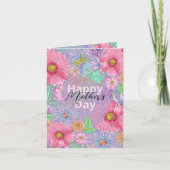 Waterverf Tuin Bloemen Botanische Moederdag Kaart (Voorkant)