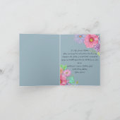 Waterverf Tuin Bloemen Botanische Moederdag Kaart (Binnen)