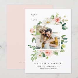 Waterverf  Tuin Bloemen Foto Save The Date