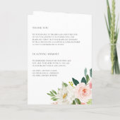 Waterverf Tuin Bloemen Lente Bruiloft Programma (Achterkant)