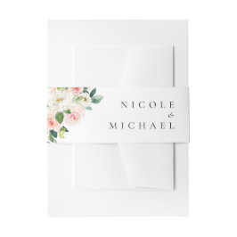 Waterverf Tuin Bloemen Lente Bruiloft Uitnodigingen Wikkel