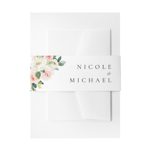 Waterverf Tuin Bloemen Lente Bruiloft Uitnodigingen Wikkel (Voorkant Voorbeeld)