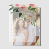 Waterverf  Tuin Bloemen Lente Bruiloft Vellum Uitnodigingen (Offset (Koppel))