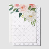 Waterverf  Tuin Bloemen Lente Bruiloft Vellum Uitnodigingen (Offset (Uitnodiging))