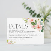 Waterverf Tuin Bloemen Trouwgegevens Informatiekaartje (Staand voorkant)