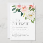 Waterverf  Tuin Bloemen Verlovingsfeest Kaart (Voorkant)