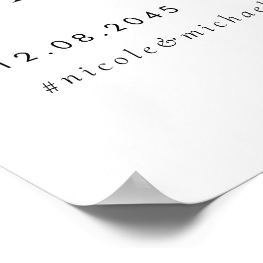 Waterverf  Tuin Bloemen Verlovingsfeest Poster (Hoek)