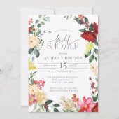 Waterverf Tuin Bloemen Vrijgezellenfeest Kaart (Voorkant)