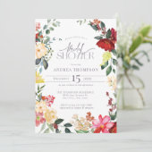 Waterverf Tuin Bloemen Vrijgezellenfeest Kaart (Staand voorkant)