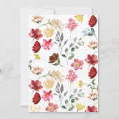 Waterverf Tuin Bloemen Vrijgezellenfeest Kaart (Achterkant)