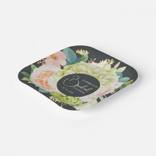 Waterverf Tuin Bloemen Vrijgezellenfeest Papieren Bordje (Gebogen)