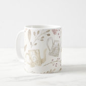  Waterverf Tuin Bloemen Watering Can Koffiemok (Voorkant links)