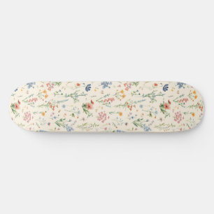 waterverf Tuin Bloemen Wilde bloem Lentewei Persoonlijk Skateboard