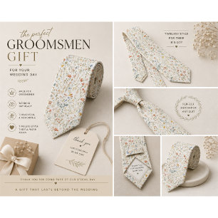 waterverf Tuin Bloemen Wilde bloemen Lente Weiland Stropdas