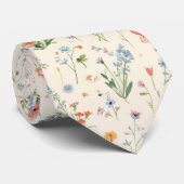 waterverf Tuin Bloemen Wilde bloemen Lentewei Stropdas (Opgerold)