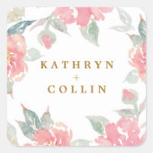 WATERVERF TUIN BRUILOFT sticker zegels (Voorkant)