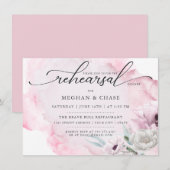 Waterverf Tuin Floral Pink Poppy Uitnodiging (Voorkant / Achterkant)