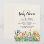 Waterverf Tuin Genderneutraal Baby shower Kaart (Voorkant / Achterkant)
