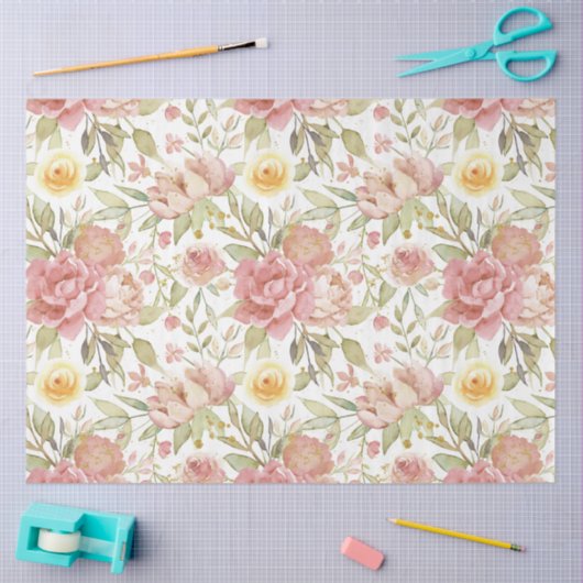 Waterverf Tuin Gold Glitter ontkoppeling Tissuepapier (Craft)